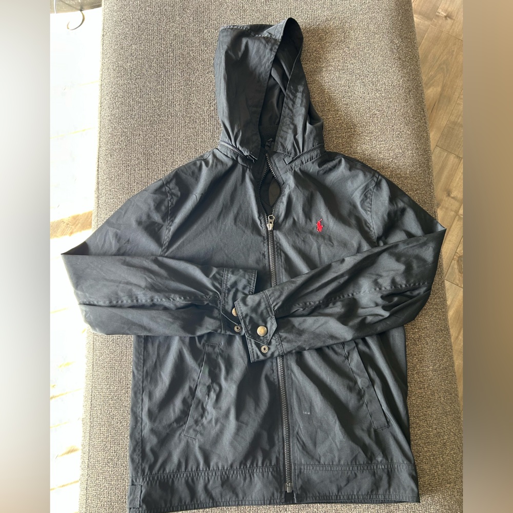 Polo Ralph Lauren Black Hooded Raincoat